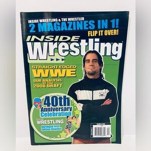 Inside wrestling & The Wrestler 2 magazines in one 2008 40th anniversary edition